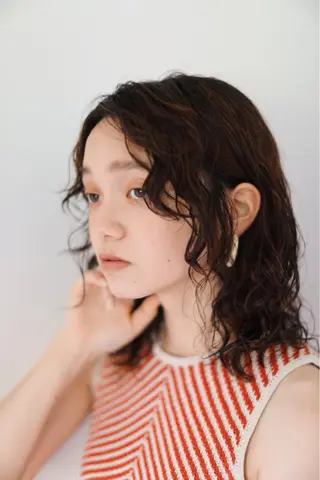 ミディアム パーマ デザイン/レイヤー Kaito🐩/栄のヘアスタイル