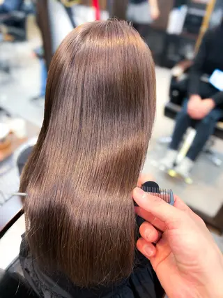 セミロング カラー 顔周りレイヤー/ボブ 銀座✨中野まさひろのヘアスタイル