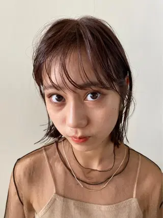 ミディアム カラー 髪質改善・酸性・ ストレート　Maruのヘアスタイル