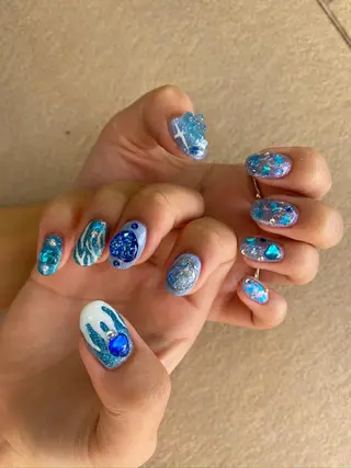 ショート カラー ヘアアレンジ ネイル マツエク・マツパ 💓💓彩 音💓💓のマツエク・マツパデザイン