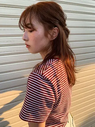 ミディアム カラー haru/レイヤー/ ウルフのヘアスタイル