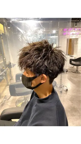 ショート カラー ヘアアレンジ メンズ ✨【公式】渋谷メンズ サロン BLUCK✨のヘアスタイル