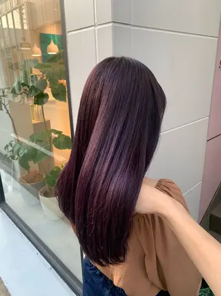 セミロング カラー soëll所属・☺︎そぶえ　ゆうな/ 暖色カラー/縮毛矯正のヘアスタイル