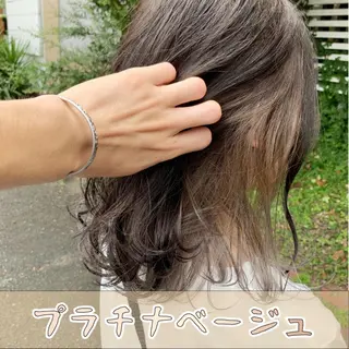 ミディアム カラー パーマ ヘアアレンジ Lond jeloud 名古屋所属・髪質改善 の達人/杉原碧仁のヘアスタイル