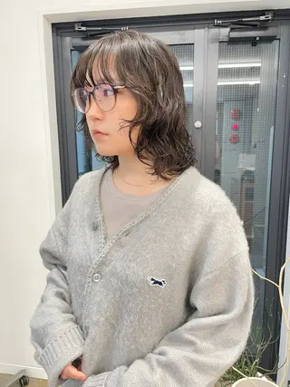 ミディアム パーマ pole所属・【pole】 minaのヘアスタイル