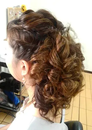 セミロング ヘアアレンジ Hair&Make  Delight*のヘアスタイル