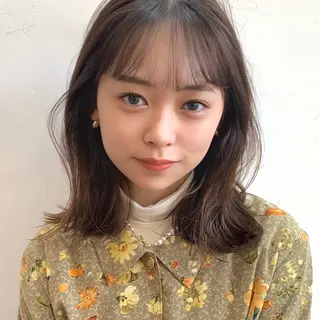 ミディアム カラー パーマ ヘアアレンジ JYUNESU表参道所属・韓国ヘア🇰🇷🎀 透明感カラーのヘアスタイル