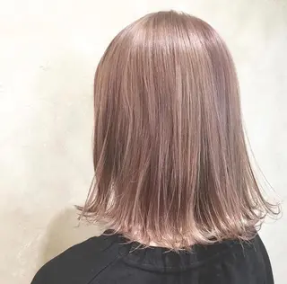 ミディアム カラー パーマ ヘアアレンジ メンズ 艶ピンク*ヘアセット 🌙shioriのヘアスタイル