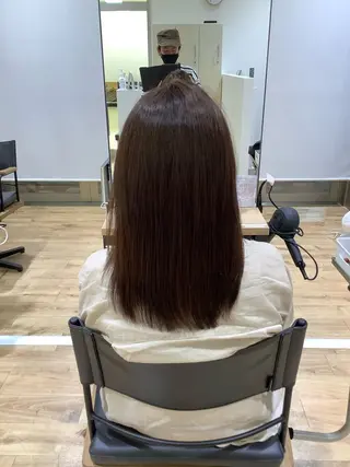 セミロング カラー パーマ エイジングケア特化 美容師✂️山崎竜二のヘアスタイル