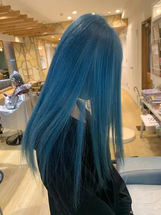 ロング 渋谷ハイトーン/ デザインカラー阿部のヘアスタイル