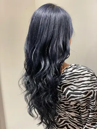 セミロング カラー ヘアアレンジ 髪質改善×ハイトーン 中田啄也のヘアスタイル