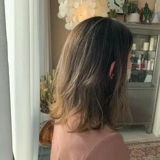 セミロング GO TODAY  SHAIR SALON 梅田NU茶屋町店所属・田中成美/レイヤー カット/透明感カラーのヘアスタイル