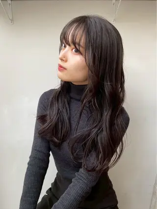 ロング カラー パーマ 無料縮毛矯正🌿 ／emiのヘアスタイル