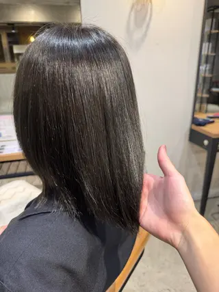 ミディアム La Bonheur hair parfait所属・谷本虎太郎　艶カラー 🌈髪質改善のヘアスタイル
