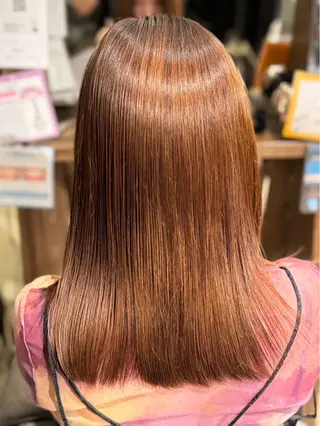 セミロング パーマ bissflare 三津橋のヘアスタイル