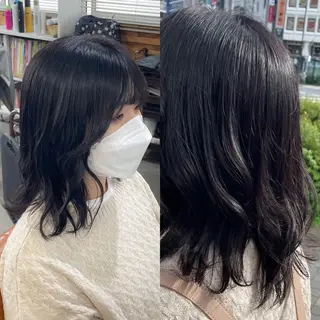 ミディアム カラー かんばら りょーいのヘアスタイル