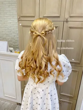 ロング ヘアアレンジ エクステ/ハイトーン 🐏☁️miminaのヘアスタイル