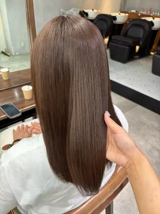セミロング saki‪🌱‬♡ /透明感カラーのヘアスタイル