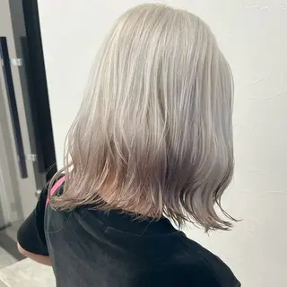ミディアム 🌙ボブ特化×透明感 カラー リナ🌙のヘアスタイル
