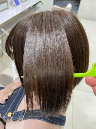 ミディアム パーマ 渡辺 亮/ 白髪ぼかし/髪質改善のヘアスタイル