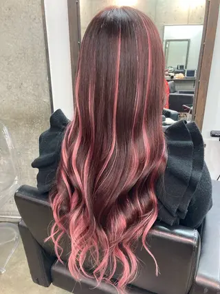 ロング カラー ✨最安値✨エクステ カラー🌼つきな🌼のヘアスタイル