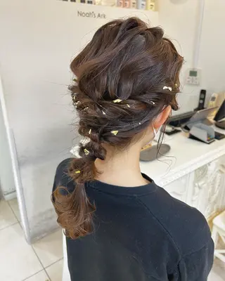 セミロング カラー ヘアアレンジ マツエク・マツパ アイブロウ Noah's　Ark所属・透明感カラー🫧ヘア セット🫧松本菜月の眉毛・アイブロウイメージ