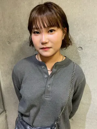 ショート カラー パーマ Nalu pu loa hachi所属・金尾 凜のヘアスタイル