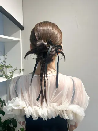 ミディアム アレンジ/新宿 透明感カラー/ヤノのヘアスタイル