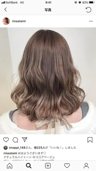 ミディアム カラー ヘアアレンジ topstylist 芳賀みなみのヘアスタイル