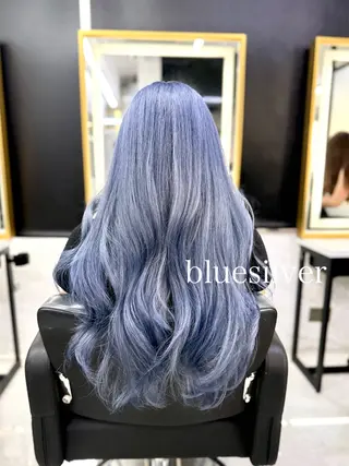 ロング カラー エクステ🩵ブリーチ 韓国ヘア🩵KAEのヘアスタイル