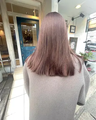 ミディアム カラー ホンダリサコ 透明感カラー/ボブのヘアスタイル