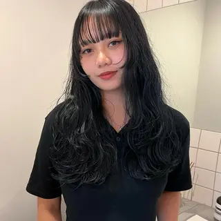 ロング 舟橋耀/ブリーチカラ ー/レイヤーカットのヘアスタイル