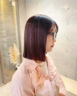 ミディアム カラー 【arc】Ruri コテ巻き風パーマのヘアスタイル