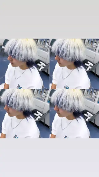 ショート カラー ヘアアレンジ 💎韓国レイヤー× 髪質改善 ゆうま💎のヘアスタイル