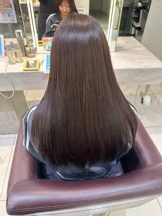 ロング カラー 艶カラー/縮毛矯正/ ブリーチカラー/みなのヘアスタイル