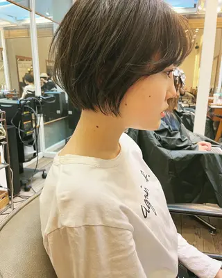 ショート ショート/ボブ/ パーマ/柏原良亮のヘアスタイル