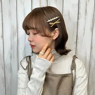 ミディアム ヘアアレンジ 青田 明日海のヘアスタイル
