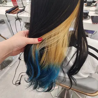 ロング カラー 推しアニメカラー🌈 ツヤ透明感カラー🦄のヘアスタイル