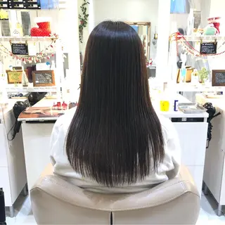 ロング パーマ 安井　昴 💫ブリーチ縮毛矯正のヘアスタイル