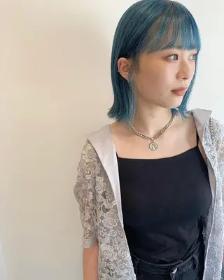 ミディアム カラー MARU レイヤー/パーマのヘアスタイル