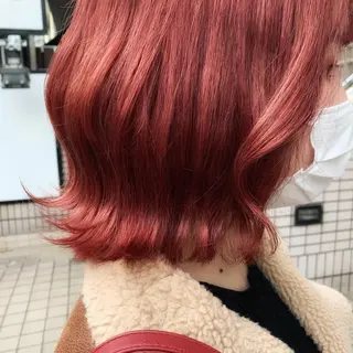 ミディアム カラー ヘアアレンジ 🍒暖色✖️レイヤー ／Haruna🍒のヘアスタイル