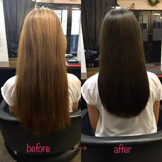 ロング カラー 縮毛矯正&髪質改善 MAILHAIRのヘアスタイル