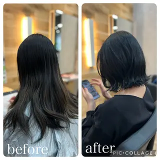 ミディアム Aguhair milo森山知幸のヘアスタイル