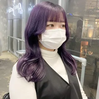 セミロング カラー 💗💗韓国レイヤー yu-ki💗💗のヘアスタイル