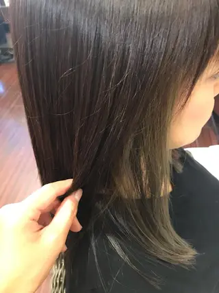 ミディアム カラー ママ美容師 *ヒマワリのヘアスタイル