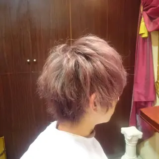 メンズ ショート カラー 艶髪✨ハイトーン ✨ホワイト✨北宗一郎のヘアスタイル