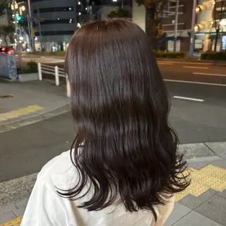 セミロング カラー BELO OSAKA マオのヘアスタイル