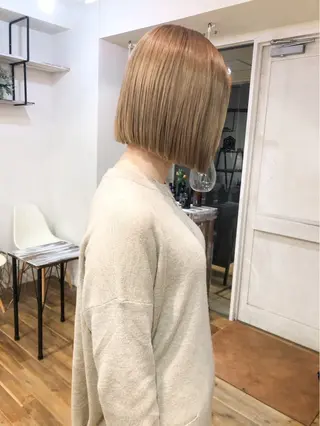 ミディアム カラー 中崎町ハイトーン🫧 神崎 源のヘアスタイル