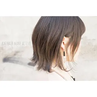 ミディアム カラー 坂東 秀幸のヘアスタイル