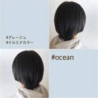 ショート カラー ボブ/透明感カラー 🤍永田真穂のヘアスタイル